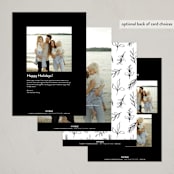 "natural handwriting" - Holiday Cards in Snow by Cass Loh - Back of Card Options