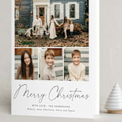 "natural handwriting" - Holiday Cards in Snow by Cass Loh - Folded Card