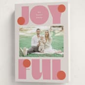 "pop joy" - Holiday Cards in Candied Grapefruit by Lori Wemple - Folded Card