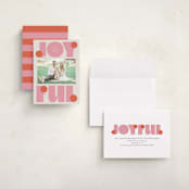 "pop joy" - Holiday Cards in Candied Grapefruit by Lori Wemple - Assembled