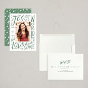 "Joy to the world lettering" - Holiday Cards in Evergreen by Alethea and Ruth - Assembled