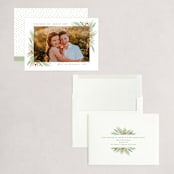 "evergreen branches" - Holiday Cards in Moss by Karidy Walker - Assembled