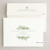 "evergreen branches" - Holiday Cards in Moss by Karidy Walker - FREE Recipient Addressing