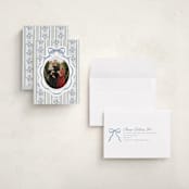 "Wildflower Holiday ribbon" - Holiday Cards in Blueberry by Jackie Crawford - Assembled