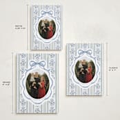 "Wildflower Holiday ribbon" - Holiday Cards in Blueberry by Jackie Crawford - Formats Available