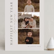 "Joyous Trio" - Holiday Cards in Cobblestone by Nicole Walsh - Front