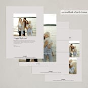 "Joyous Trio" - Holiday Cards in Cobblestone by Nicole Walsh - Back of Card Options