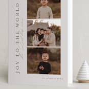 "Joyous Trio" - Holiday Cards in Cobblestone by Nicole Walsh - Folded Card