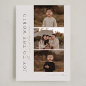 "Joyous Trio" - Holiday Cards in Cobblestone by Nicole Walsh - Full Design