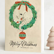 "Cozy Kitten" - Holiday Cards in Christmas by Kimberly Morgan - Folded Card