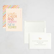 "Love and Cheer" - Holiday Cards in Rainbow by Snow and Ivy - Assembled