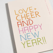 "Love and Cheer" - Holiday Cards in Rainbow by Snow and Ivy - Detail