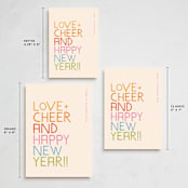 "Love and Cheer" - Holiday Cards in Rainbow by Snow and Ivy - Formats Available