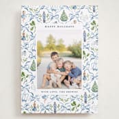 "Nutcracker ribbons" - Holiday Cards in Blue Ribbon by Sarah Knight - Front