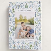 "Nutcracker ribbons" - Holiday Cards in Blue Ribbon by Sarah Knight - Folded Card
