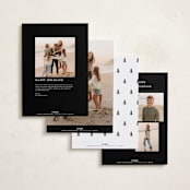 "Evoke" - Holiday Cards in Snow by Everett Paper Goods - Back of Card Options