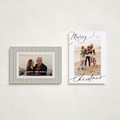 "Evoke" - Holiday Cards in Snow by Everett Paper Goods - Photo Orientation Options