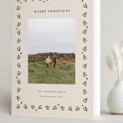 "Framed by Holly" - Holiday Cards in Vintage Holiday by Poised Avenue - Folded Card
