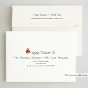 "Santa Stop" - Holiday Cards in Evergreen by Carrie ONeal - FREE Recipient Addressing