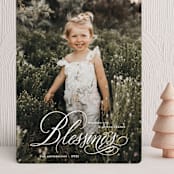"b l e s s i n g s" - Holiday Cards in Snow by Aspacia Kusulas - Front