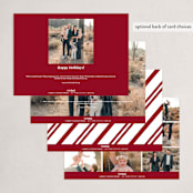 "Merrier Days Ahead" - Holiday Cards in Cherry by Playground Prints - Back of Card Options