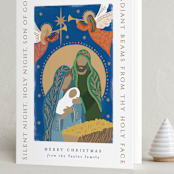 "Pure Light" - Holiday Cards in Ocean by Alethea and Ruth - Folded Card