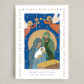 "Pure Light" - Holiday Cards in Ocean by Alethea and Ruth - Full Design