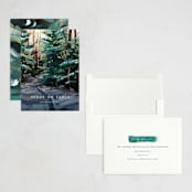 "Peaceful Forest" - Holiday Cards in Wintermint by Holly Whitcomb - Assembled