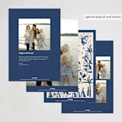 "Painted Nativity" - Holiday Cards in Blue Jay by Teju Reval - Back of Card Options
