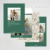 "Watercolor Print" - Holiday Cards in Holly by Becky Nimoy - Back of Card Options