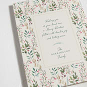 "Watercolor Print" - Holiday Cards in Holly by Becky Nimoy - Detail