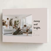 "Messy & Bright" - Holiday Cards in Blush by Iveta Angelova - Folded Card