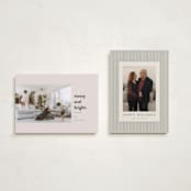 "Messy & Bright" - Holiday Cards in Blush by Iveta Angelova - Photo Orientation Options