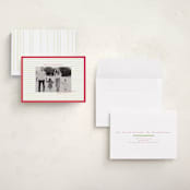 "Framed in Stripes" - Holiday Cards in Holly by Poised Avenue - Assembled