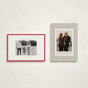 "Framed in Stripes" - Holiday Cards in Holly by Poised Avenue - Photo Orientation Options