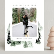 "fall of snow" - Holiday Cards in Evergreen by Anastasia Makarova - Front