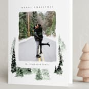 "fall of snow" - Holiday Cards in Evergreen by Anastasia Makarova - Folded Card