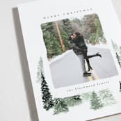 "fall of snow" - Holiday Cards in Evergreen by Anastasia Makarova - Detail
