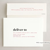 "Bold Merry" - Holiday Cards in Cranberry by That Girl Press - FREE Recipient Addressing