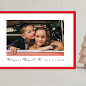 "Kennedy" - Holiday Cards in Poinsettia by Amy Kross - Front