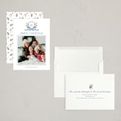 "Family Crest" - Holiday Cards in Blue Spruce by Cass Loh - Assembled