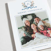 "Family Crest" - Holiday Cards in Blue Spruce by Cass Loh - Detail