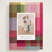 "joyful check" - Holiday Cards in Candy by Sumak Studio - Front