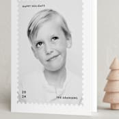 "Stamp" - Holiday Cards in Snow by Gwen Bedat - Folded Card