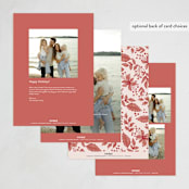 "Boho Holiday" - Holiday Cards in Berry by Chris Griffith - Back of Card Options