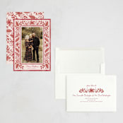 "Boho Holiday" - Holiday Cards in Berry by Chris Griffith - Assembled