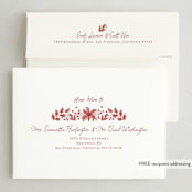 "Boho Holiday" - Holiday Cards in Berry by Chris Griffith - FREE Recipient Addressing