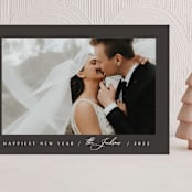 "Merry & Minimalist" - Holiday Cards in Charcoal by Nicole Walsh - Front