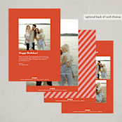 "Beach Santa" - Holiday Cards in Hibiscus by Sarah Knight - Back of Card Options