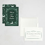 "Regency Woodland" - Holiday Cards in Frosted Forest by Corinne Malesic - Assembled